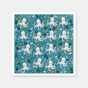 Cute Octopus Paper Napkins