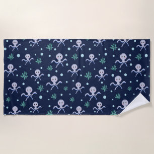 Cute Octopus Pattern Beach Towel
