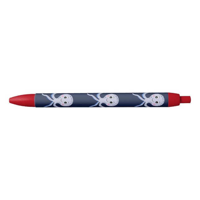 Cute Octopus Pattern Black Ink Pen (Front)