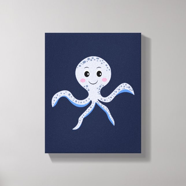 Cute Octopus Pattern Canvas Print (Front)