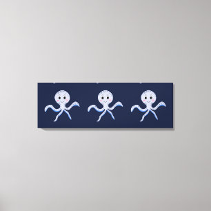 Cute Octopus Pattern Canvas Print