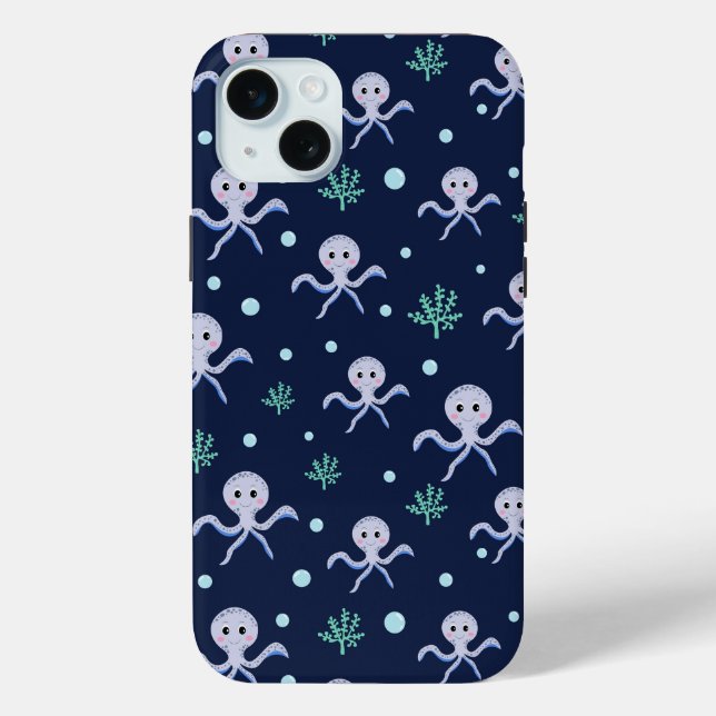 Cute Octopus Pattern Case-Mate iPhone Case (Back)