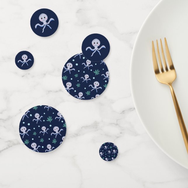 Cute Octopus Pattern Confetti (Group)