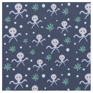 Cute Octopus Pattern Fabric