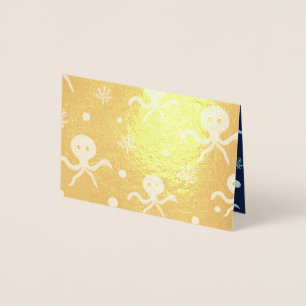 Cute Octopus Pattern Foil Card