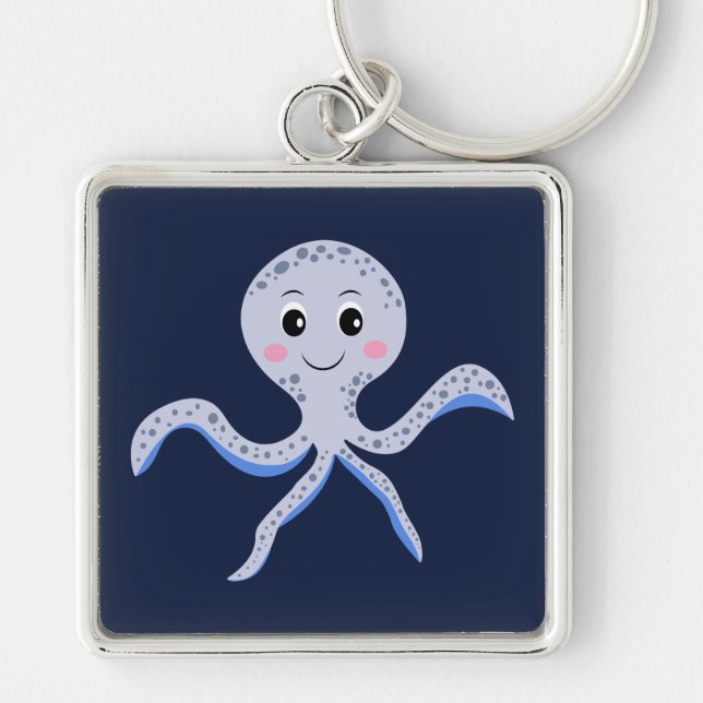 Cute Octopus Pattern Key Ring (Front)