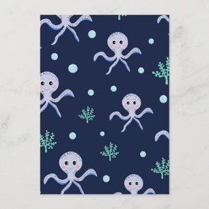 Cute Octopus Pattern Menu