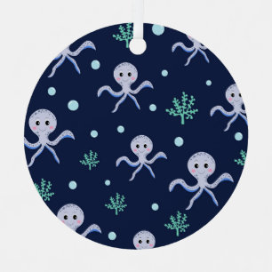 Cute Octopus Pattern Metal Tree Decoration