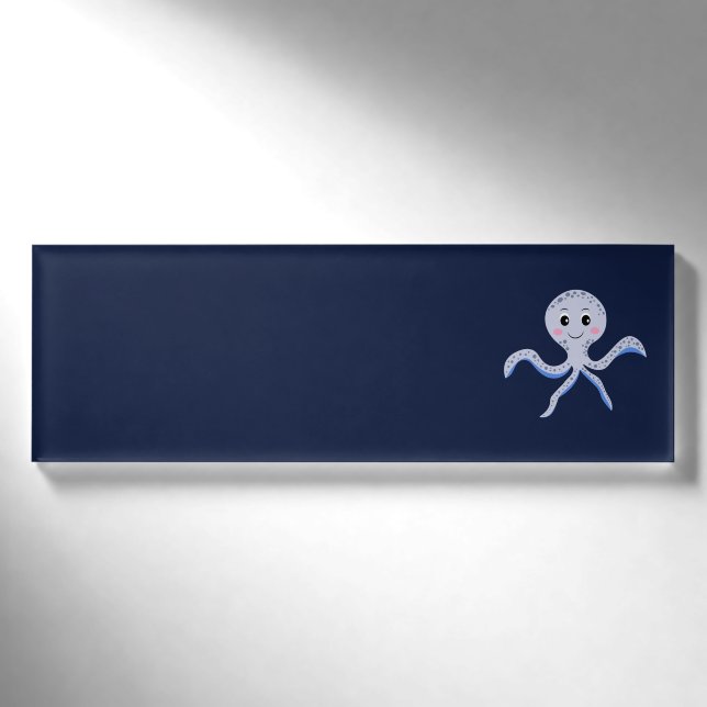 Cute Octopus Pattern Name Tag (Front)