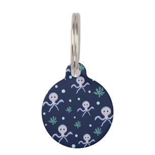 Cute Octopus Pattern Pet Tag