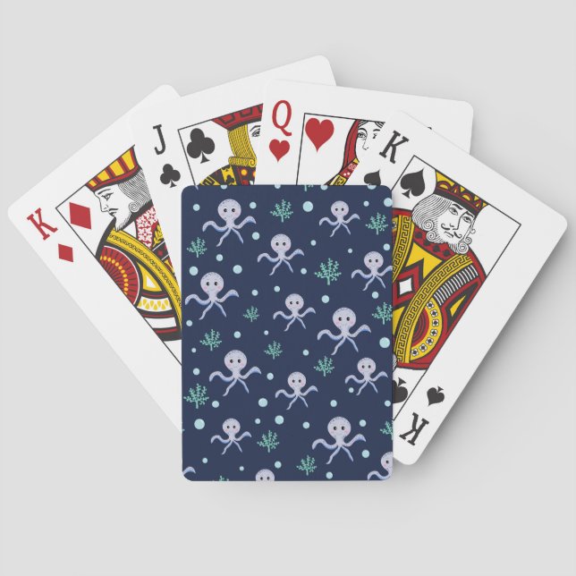 Cute Octopus Pattern Playing Cards (Back)