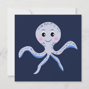 Cute Octopus Pattern Save The Date