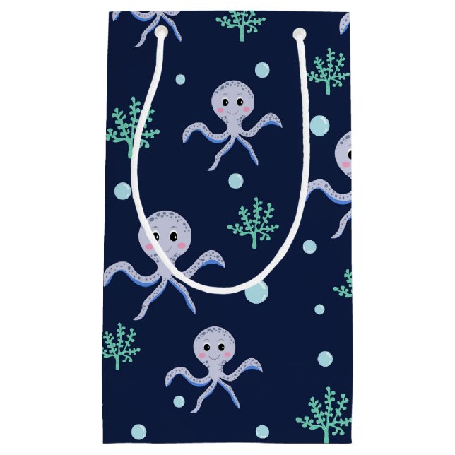 Cute Octopus Pattern Small Gift Bag (Front)