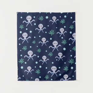 Cute Octopus Pattern Tapestry