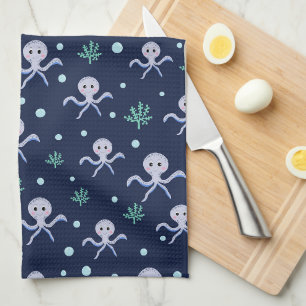 Cute Octopus Pattern Tea Towel