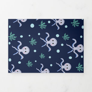 Cute Octopus Pattern Tri-Fold Programme