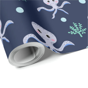 Cute Octopus Pattern Wrapping Paper