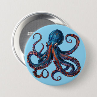 Cute Octopus Pin - Custom Button Badge Gift