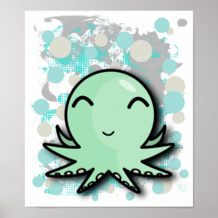 cute octopus poster