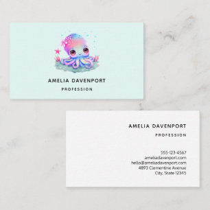 Cute Octopus Sea Creature Business Card