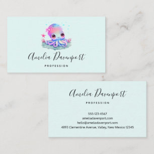 Cute Octopus Sea Creature Business Card