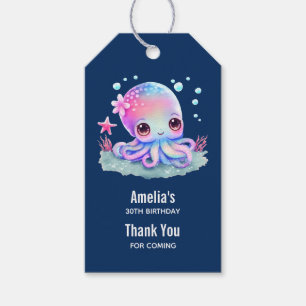 Cute Octopus Sea Creature Event Thank You Gift Tags