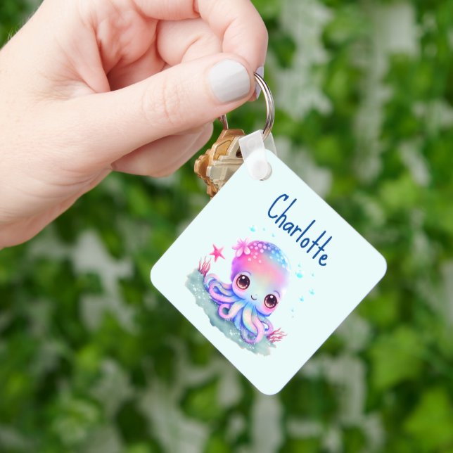 Cute Octopus Sea Creature Key Ring (Hand)