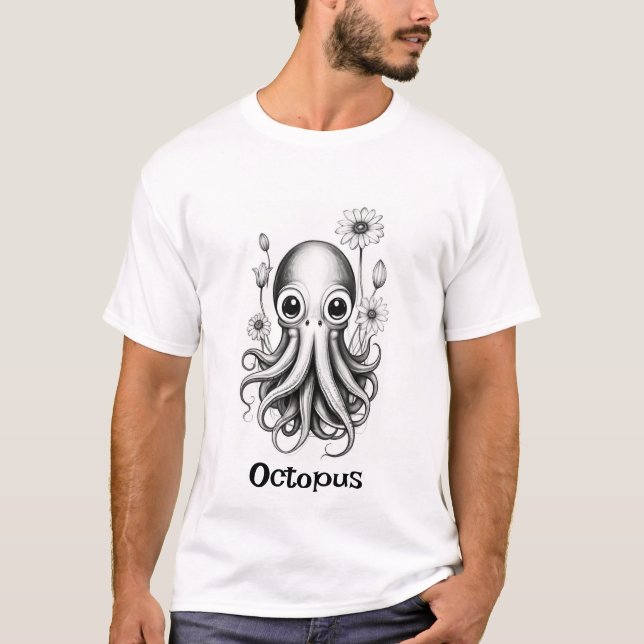 Cute Octopus  T-Shirt (Front)