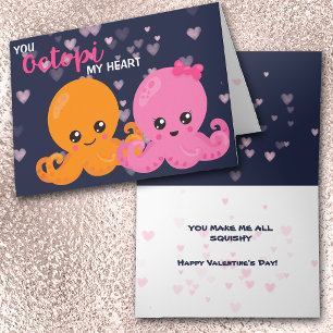 Cute Octopus Valentine Card