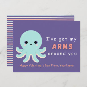 Cute Octopus Valentine Pun Card