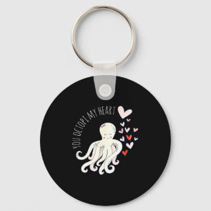 Cute Octopus, You Octo My Heart, Valentine Key Ring