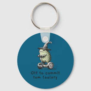 Cute Off Commit Tomfoolery Frog Wizard Key Ring
