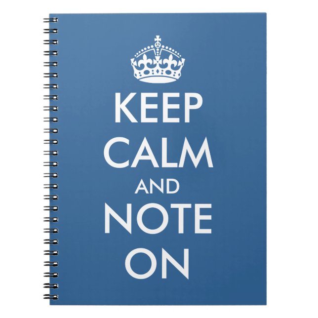 Cute office supplies | Keepcalm writing notepads Spiral Notebook (Front)