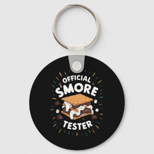 Cute Official S'more Tester Smores Funny Camper Ca Key Ring