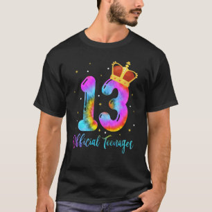 Cute Official Teenager In Tie Dye  13th Birthday G T-Shirt