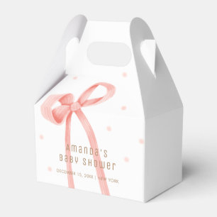 Cute Oh Baby Polka Dot Bow Baby Shower Favour Box