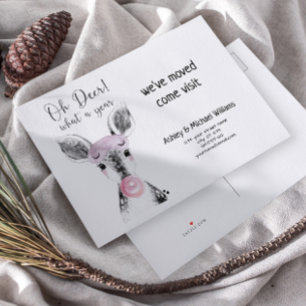 Cute Oh Deer What a Year Moving Announcement