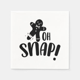 Cute Oh Snap Christmas Napkin