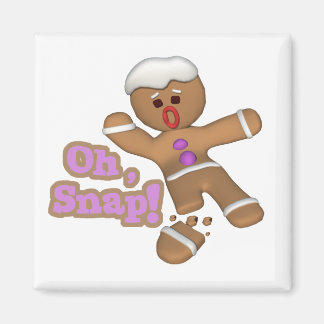 cute oh, snap gingerbread man cookie magnet
