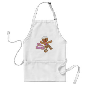 cute oh, snap gingerbread man cookie standard apron