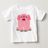 Cute Oinking Cartoon Pig Baby T-Shirt