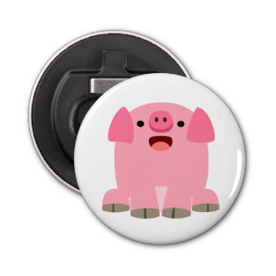 Cute Oinking Cartoon Pig Bottle Opener