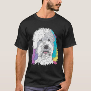 Cute Old English Sheepdog Dog on Bobtail  2 T-Shirt