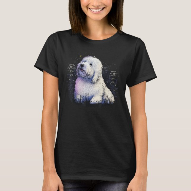 Cute Old English Sheepdog Dog on Bobtail  3 T-Shirt (Front)
