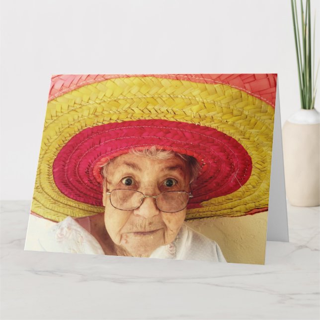 CUTE OLD LADY OVERSIZED FUNNY BIRTHDAY CARD (Front)