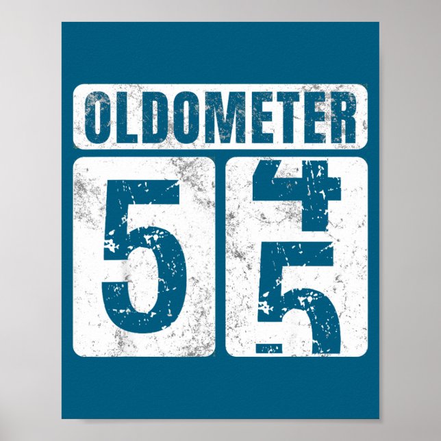 Cute Oldometer 55 Vintage Funny 55th Poster (Front)