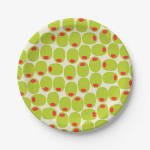 Cute Olives Paper Plates
