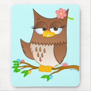 Cute Olivia VonHoot Cartoon Mousepad