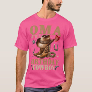 Cute Oma Of The Birthday Cowboy Western Rodeo Bday T-Shirt