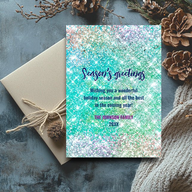 Cute ombre green glitter Christmas new year (Creator Uploaded)